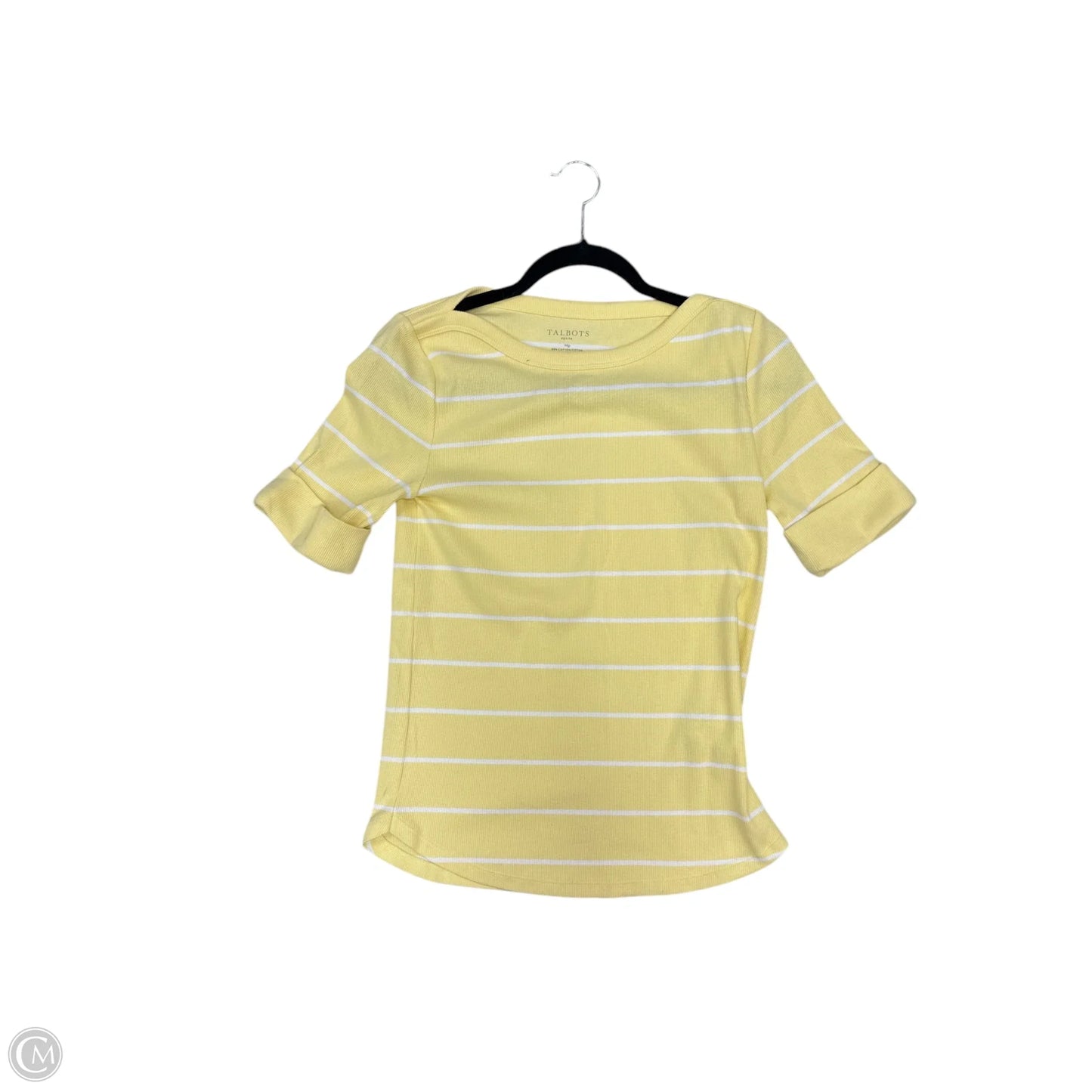 Top Short Sleeve By Talbots In Yellow, Size: M