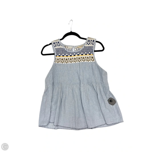 Top Sleeveless By Lucky Brand In Blue, Size: M