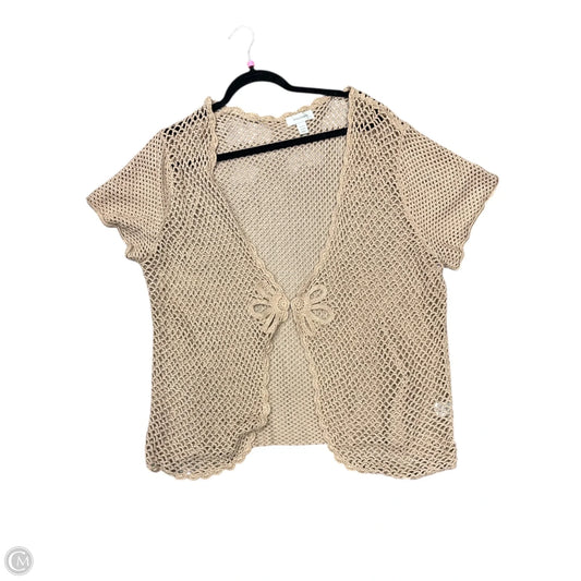Cardigan By Dressbarn In Tan, Size: 3x