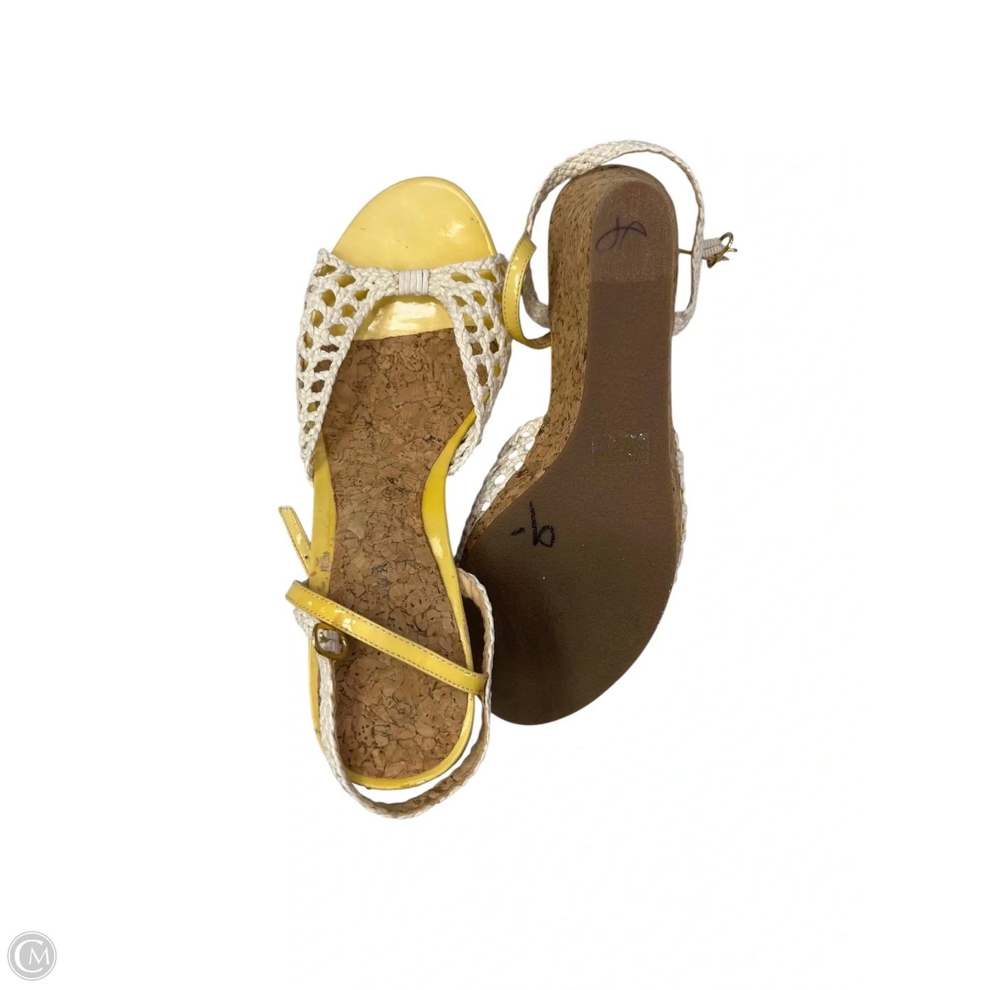 Sandals Heels Wedge By Ann Taylor In Yellow, Size: 6