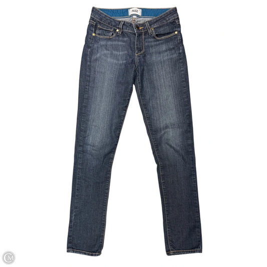 Jeans Skinny By Paige In Blue Denim, Size: 4