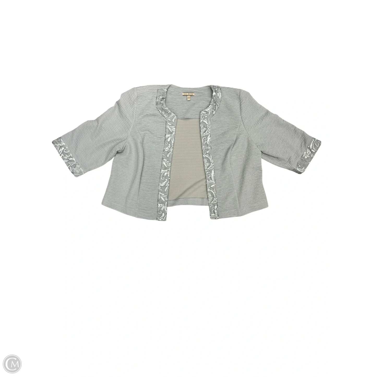 Cardigan By Clothes Mentor In Grey, Size: 2x