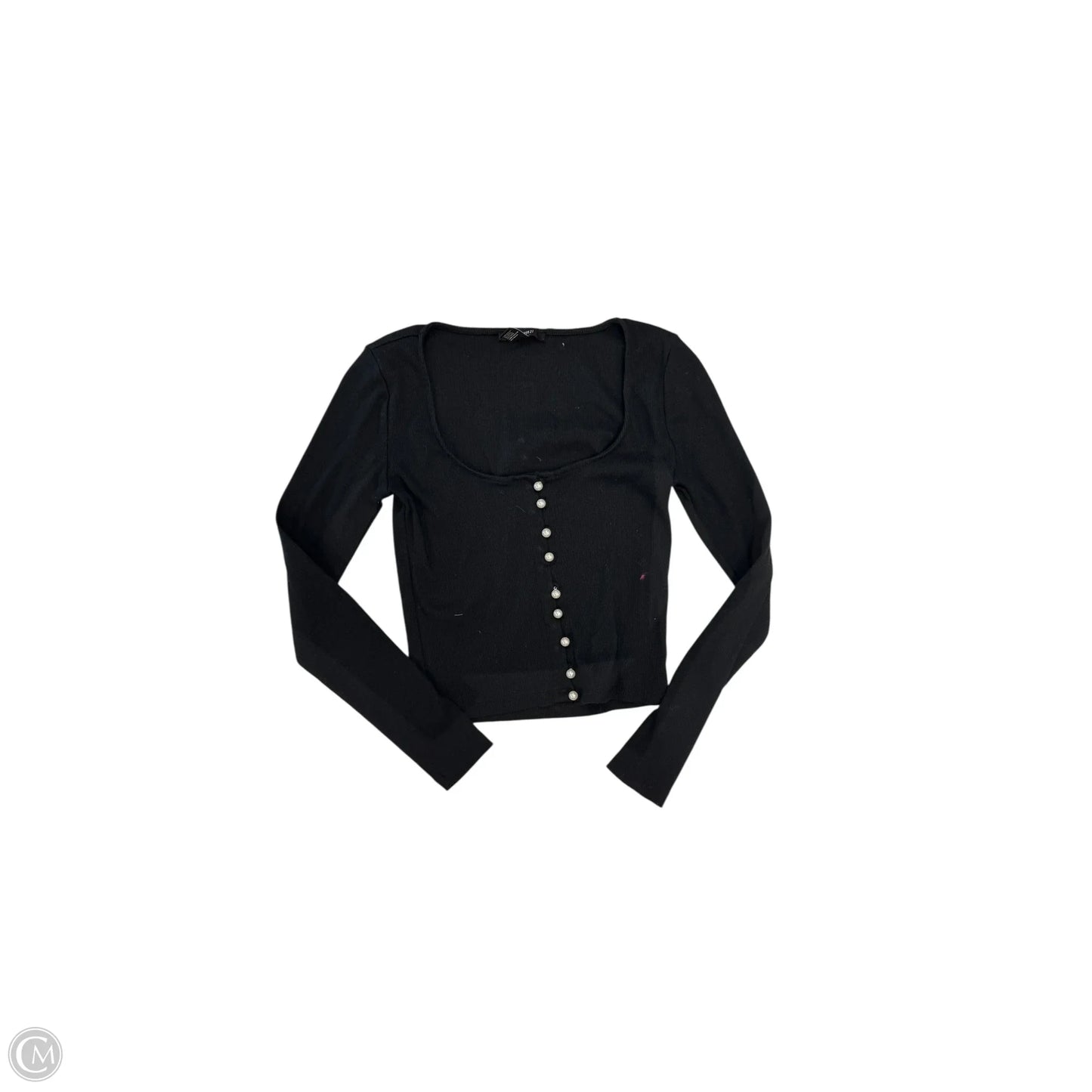 Top Long Sleeve By Forever 21 In Black, Size: S