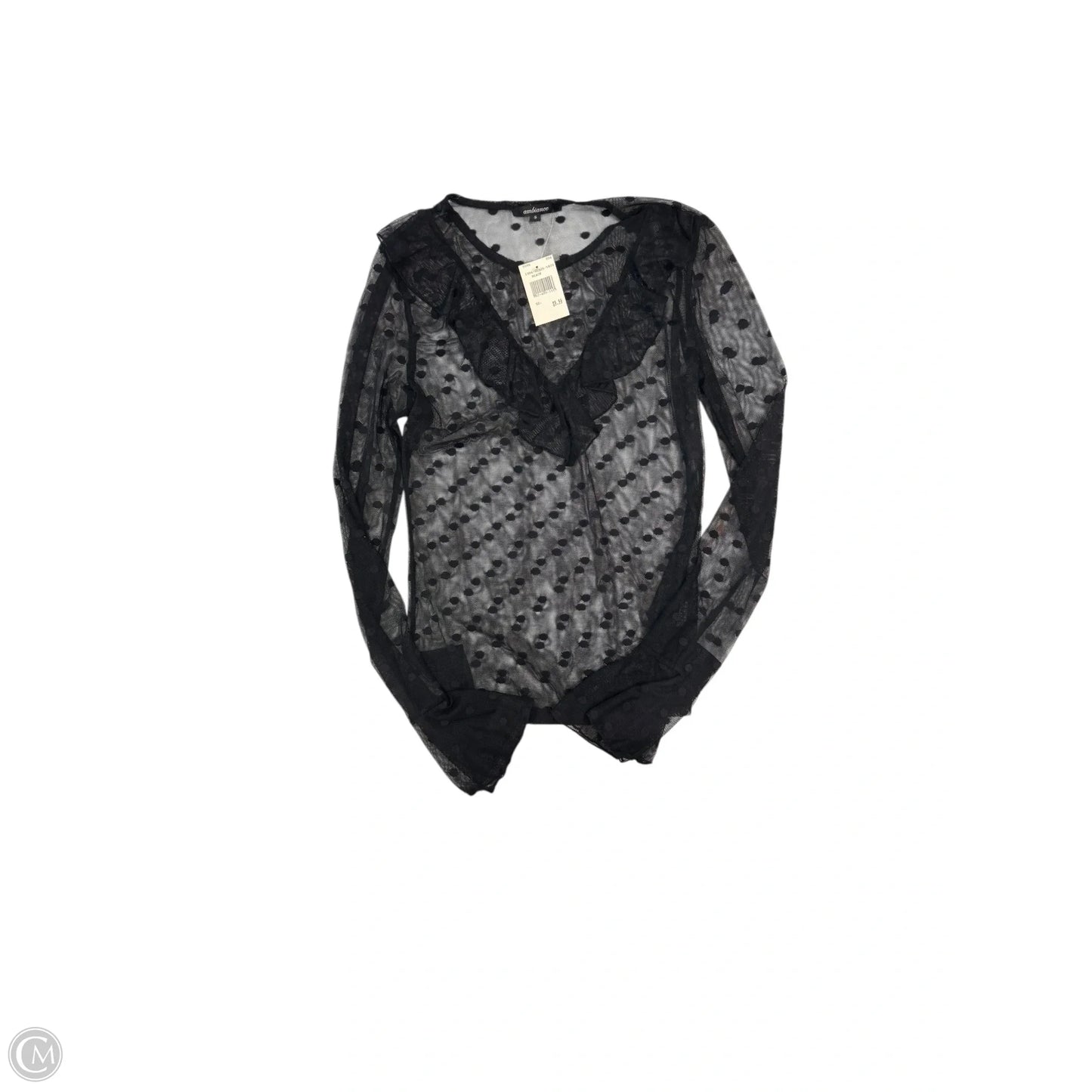 Top Long Sleeve By Ambiance Apparel In Black, Size: S