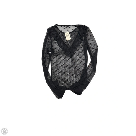 Top Long Sleeve By Ambiance Apparel In Black, Size: S