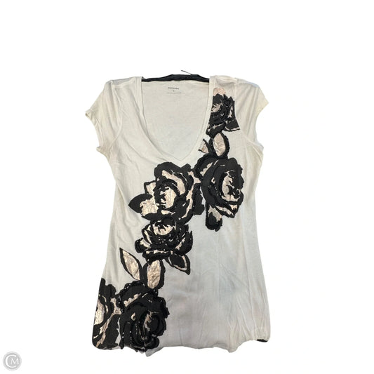 Top Short Sleeve By Express In White, Size: L