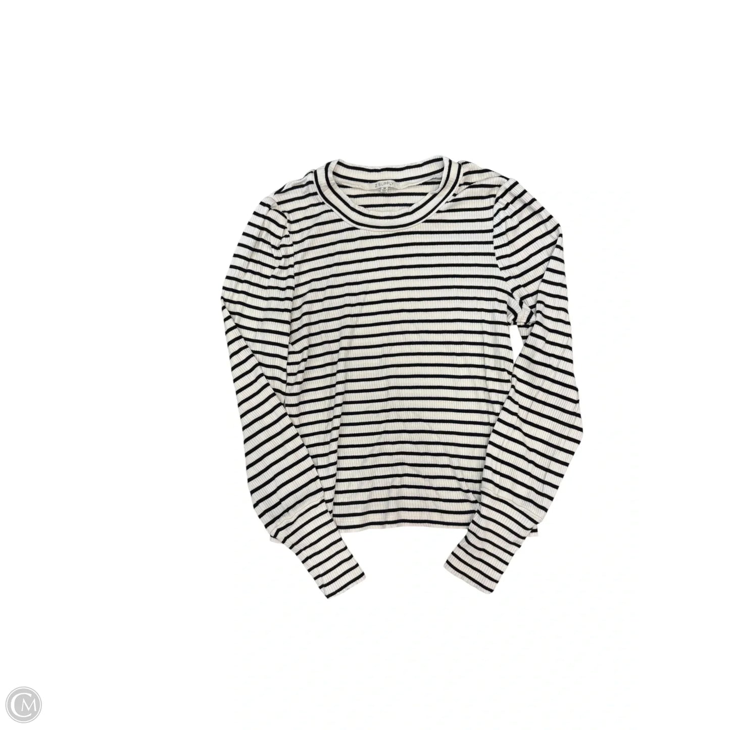 Top Long Sleeve By Z Supply In White, Size: M