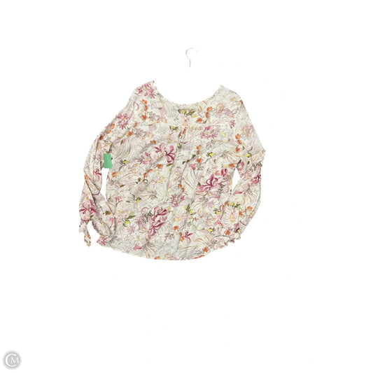 Top Long Sleeve By Maeve In Floral Print, Size: L