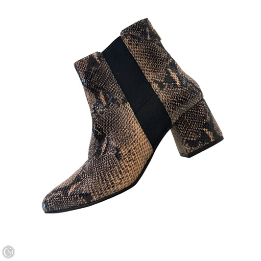 Boots Ankle Heels By Kenneth Cole In Animal Print, Size: 6.5