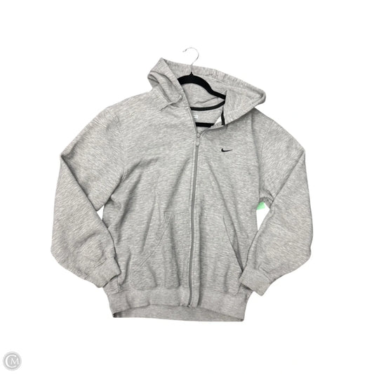 Sweatshirt Hoodie By Nike In Grey, Size: L