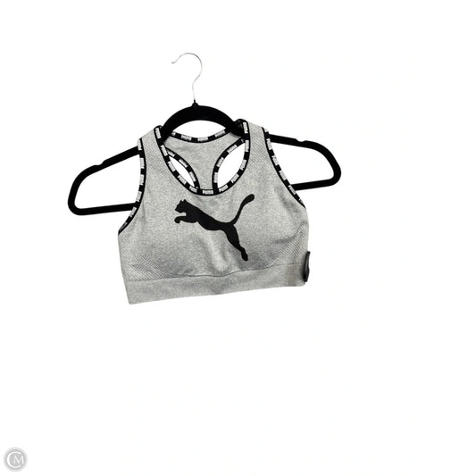 Athletic Bra By Puma In Grey, Size: Sp
