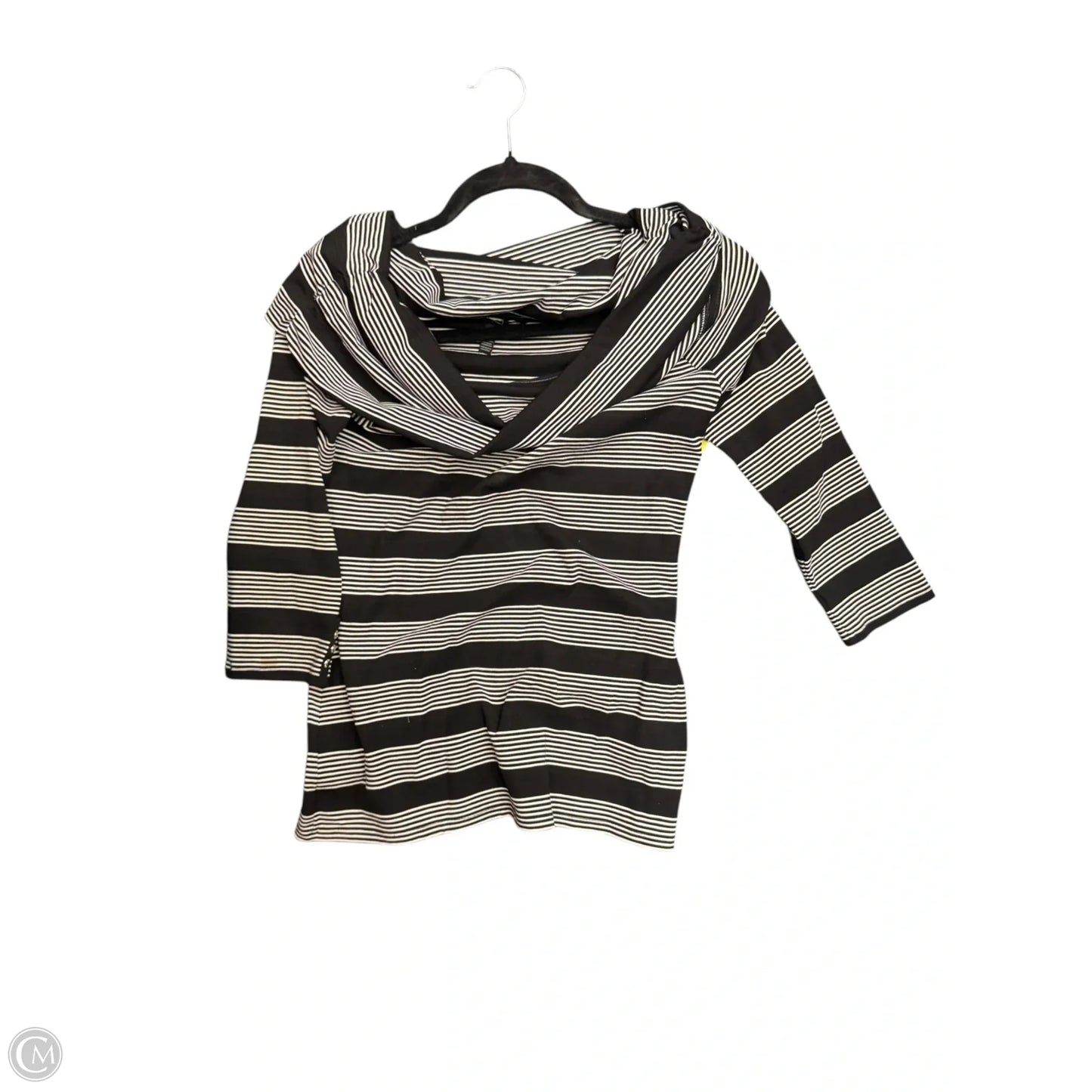 Top 3/4 Sleeve By White House Black Market In Striped Pattern, Size: Xs