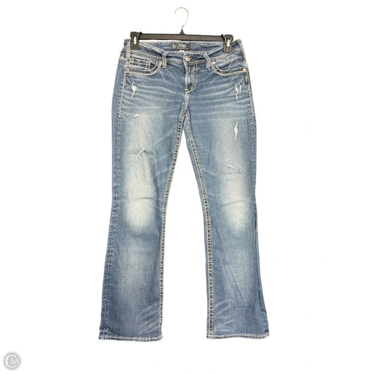 Jeans Boot Cut By Silver In Blue Denim, Size: 10