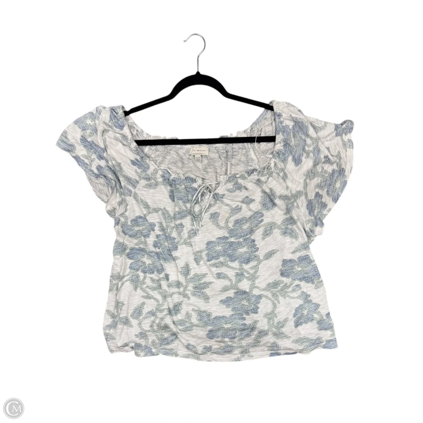 Top Short Sleeve By Lucky Brand In White, Size: Xl