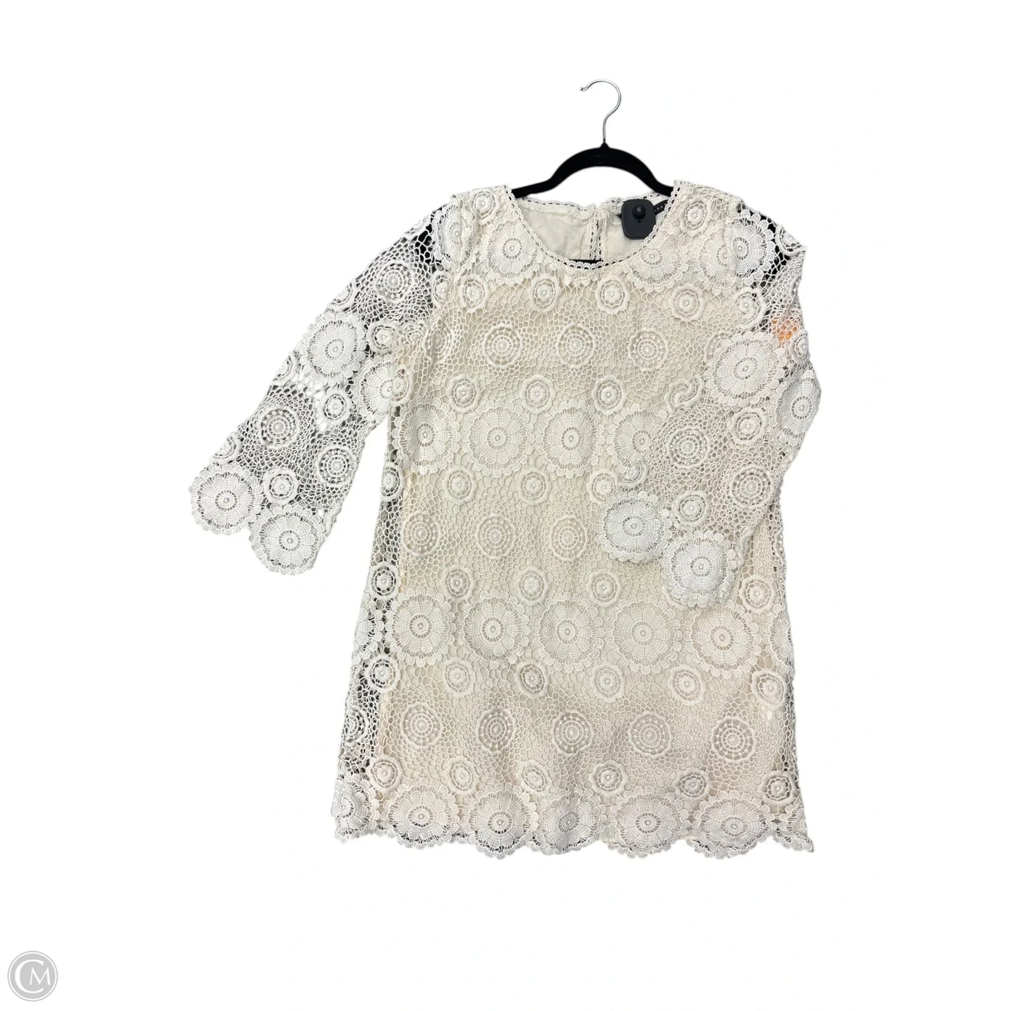 Dress Casual Short By Zara Basic In Cream, Size: L