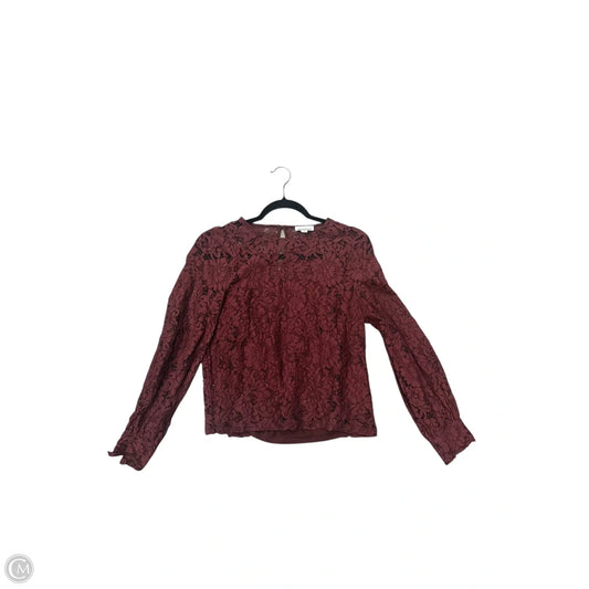 Top Long Sleeve By Allison Joy In Red, Size: S