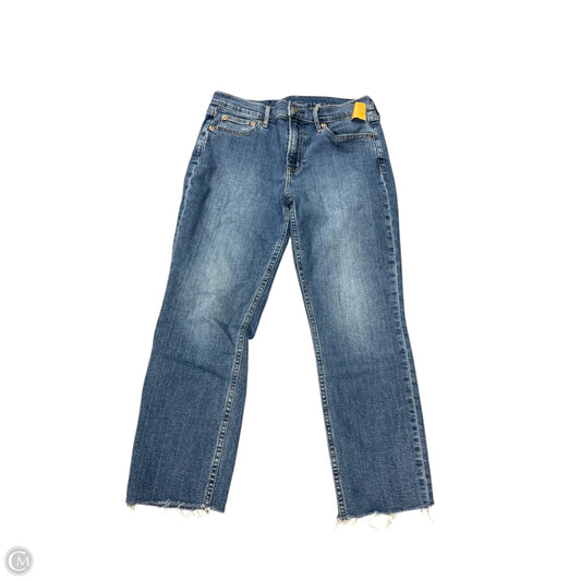 Jeans Cropped By Gap In Blue Denim, Size: 10p
