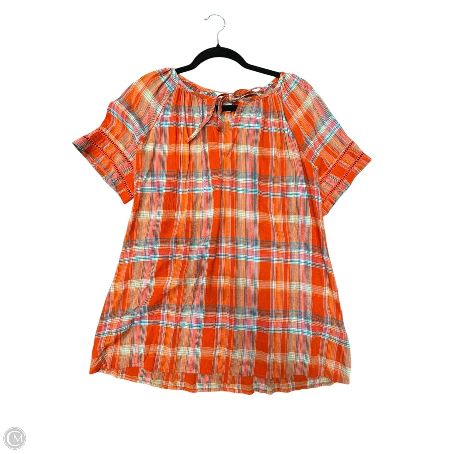 Top Short Sleeve By Christopher And Banks In Orange, Size: M