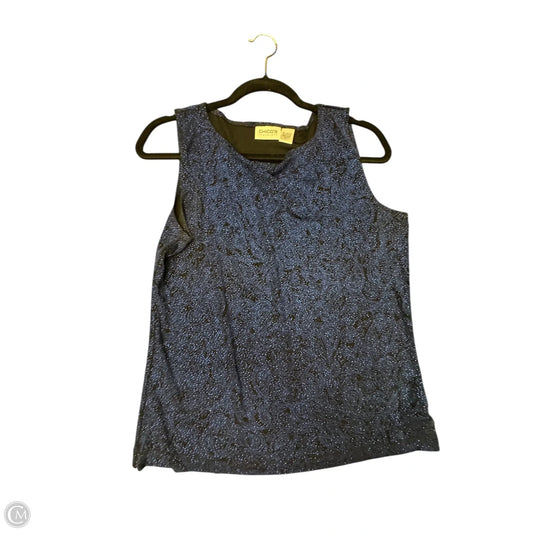 Top Sleeveless By Chicos In Blue, Size: S