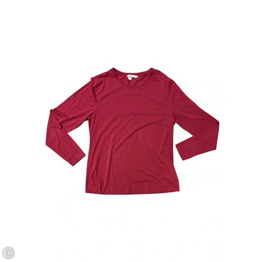 Athletic Top Long Sleeve Collar By Athleta In Red, Size: L