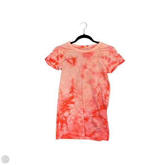 Athletic Top Short Sleeve By Lululemon In Pink, Size: 2
