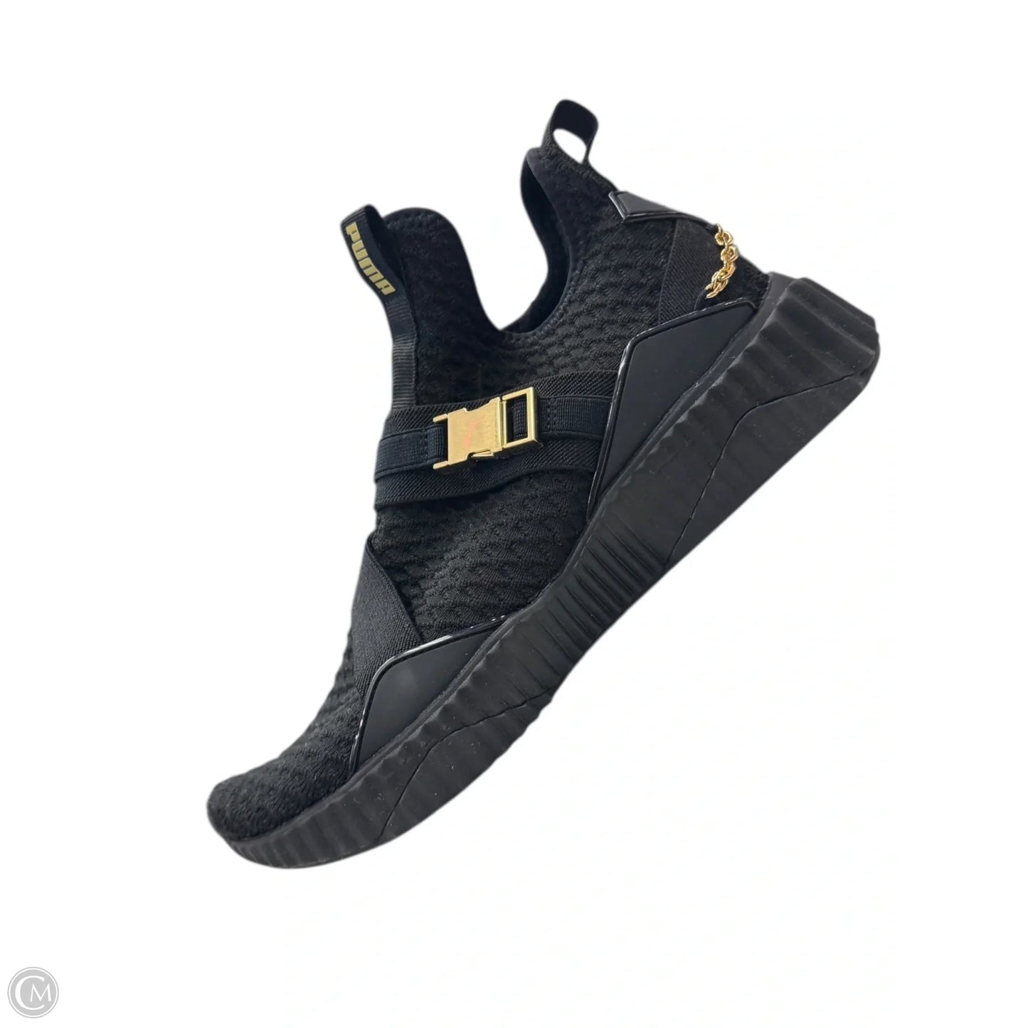 Shoes Athletic By Puma In Black & Gold, Size: 9