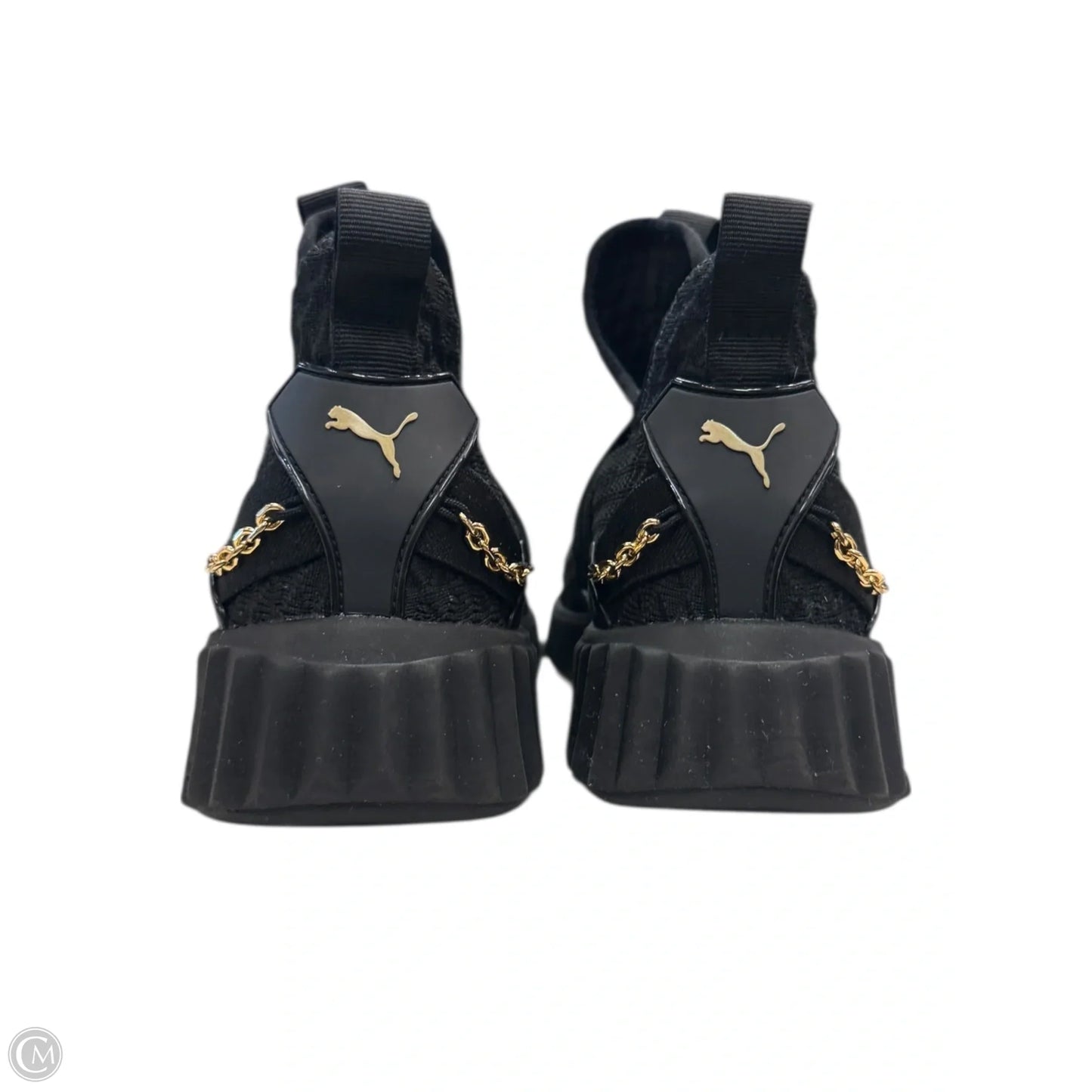 Shoes Athletic By Puma In Black & Gold, Size: 9