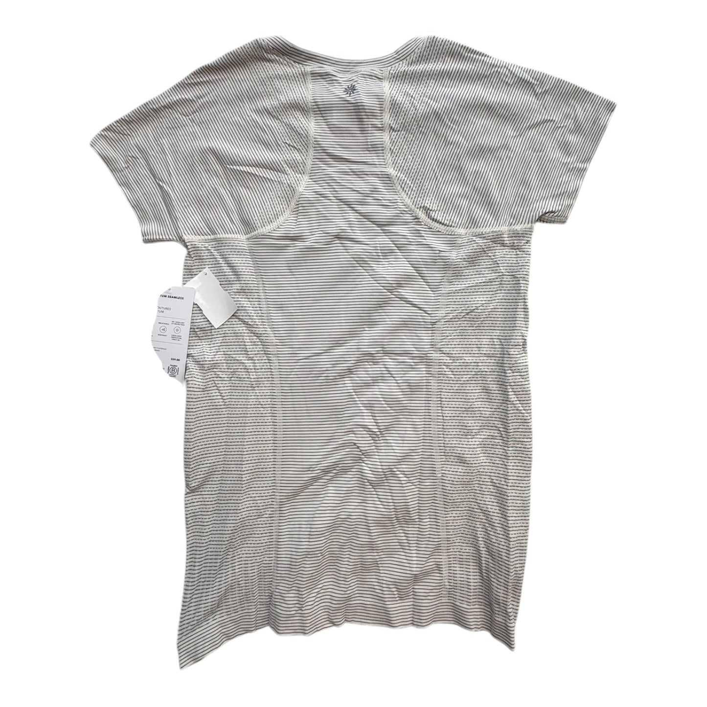 Athletic Top Ss By Athleta In Striped Pattern, Size:S