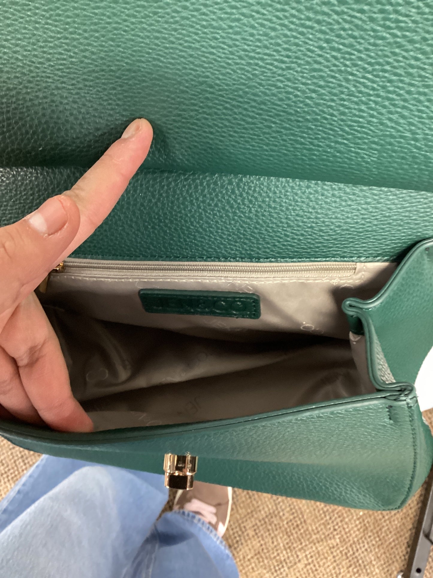 Handbag By Jen & Co In Green, Size:Small