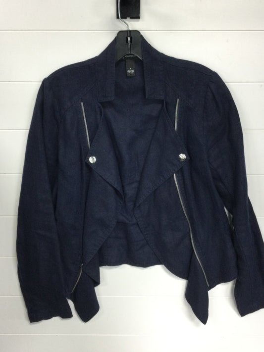 Blouse Ls By Inc In Navy, Size:M