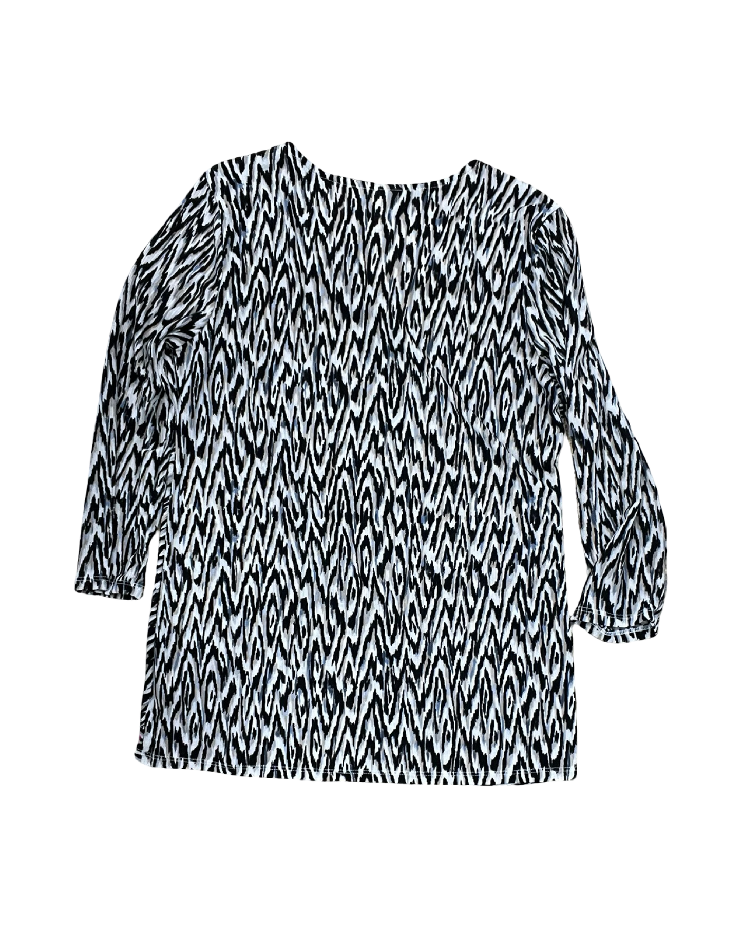 Top Ls By Dana Buchman In Black & Cream, Size:Xl