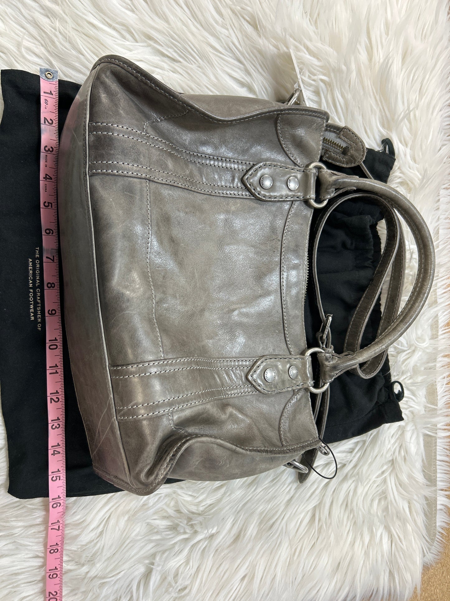 Handbag Designer By Frye In Grey, Size:Medium