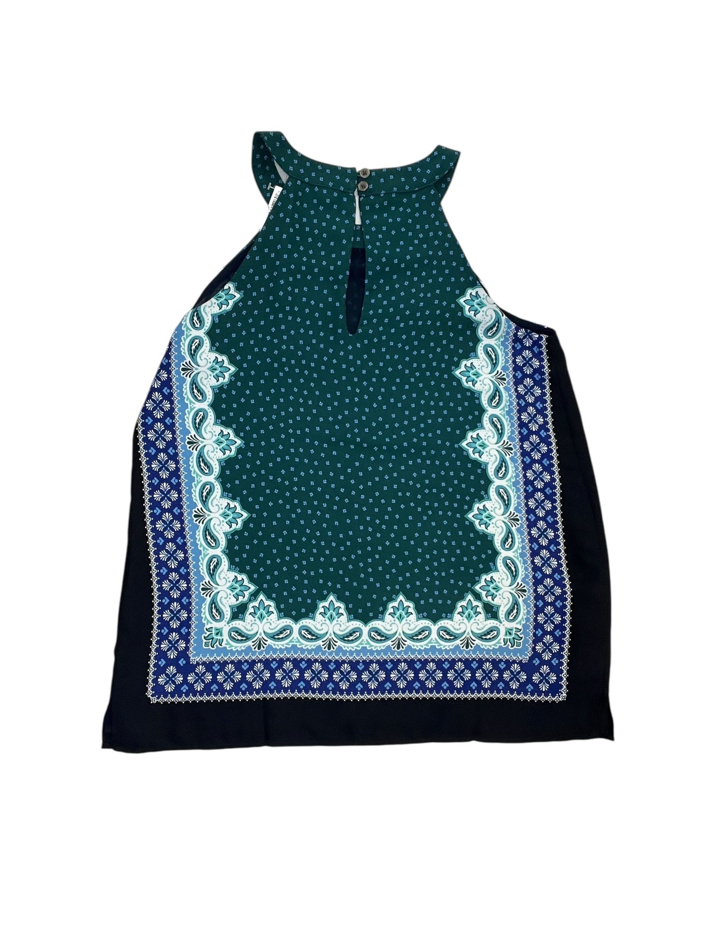 Blouse Sleeveless By Loft In Green, Size:Xs