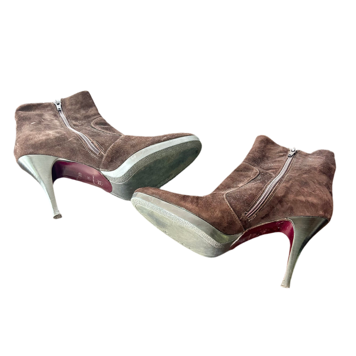Boots Ankle Heels By Via Spiga In Brown, Size: 8