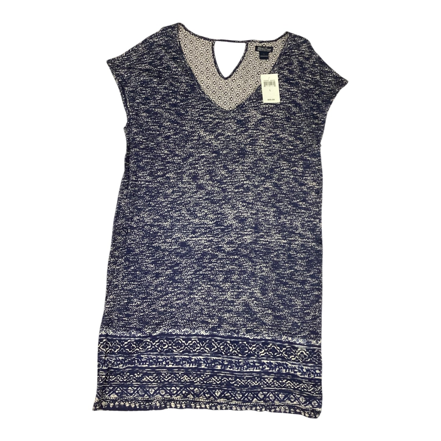 Dress Casual Short By Lucky Brand In Blue & Tan, Size:L