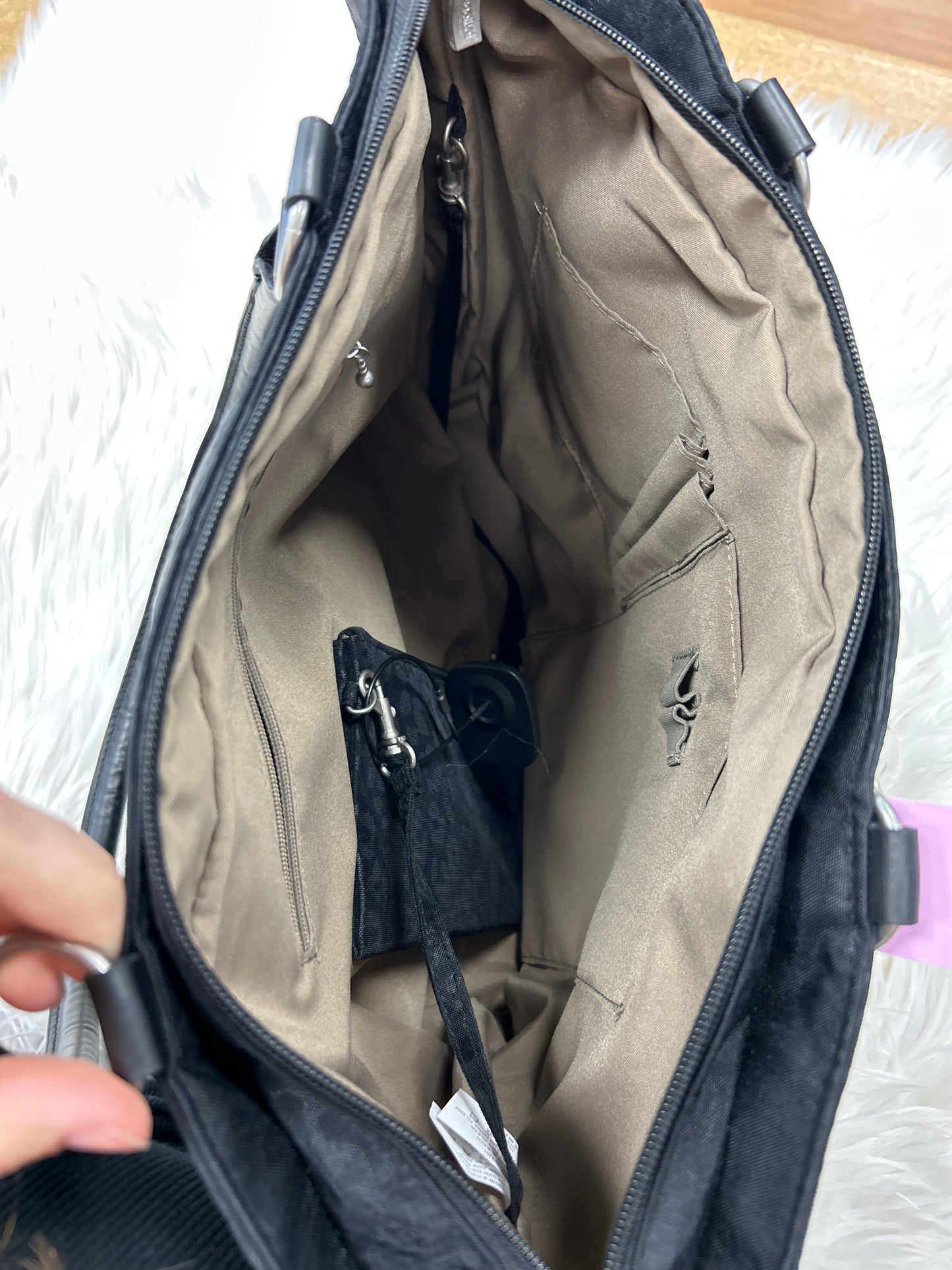Handbag By Baggallini In Grey, Size:Large