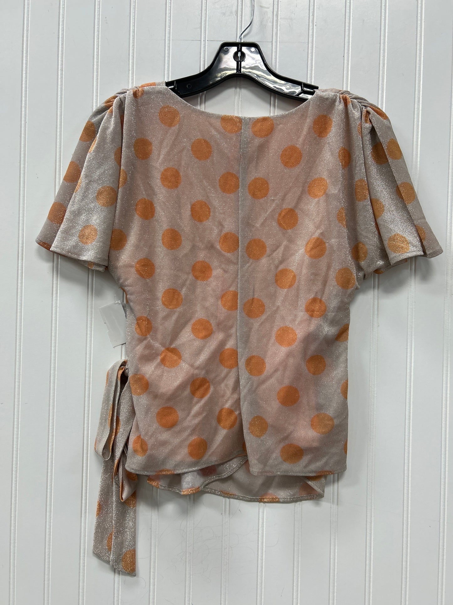 Blouse Ss By Anthropologie In Grey & Orange, Size:Xs NWT