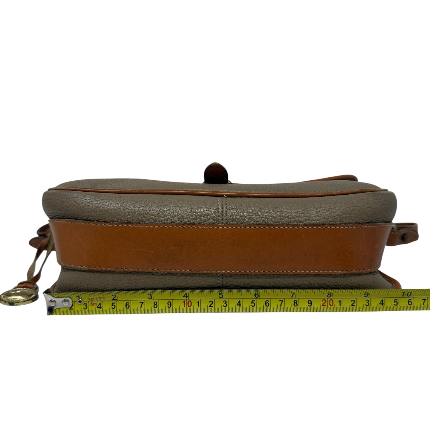 Vintage All-Weather Leather (AWL) Equestrian Crossbody Shoulder Bag Designer By Dooney And Bourke, Size: Medium