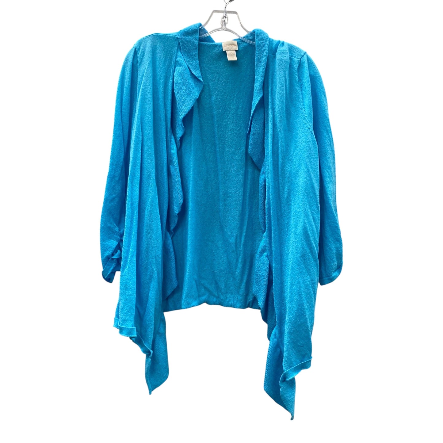 Cardigan By Chicos In Aqua, Size:L