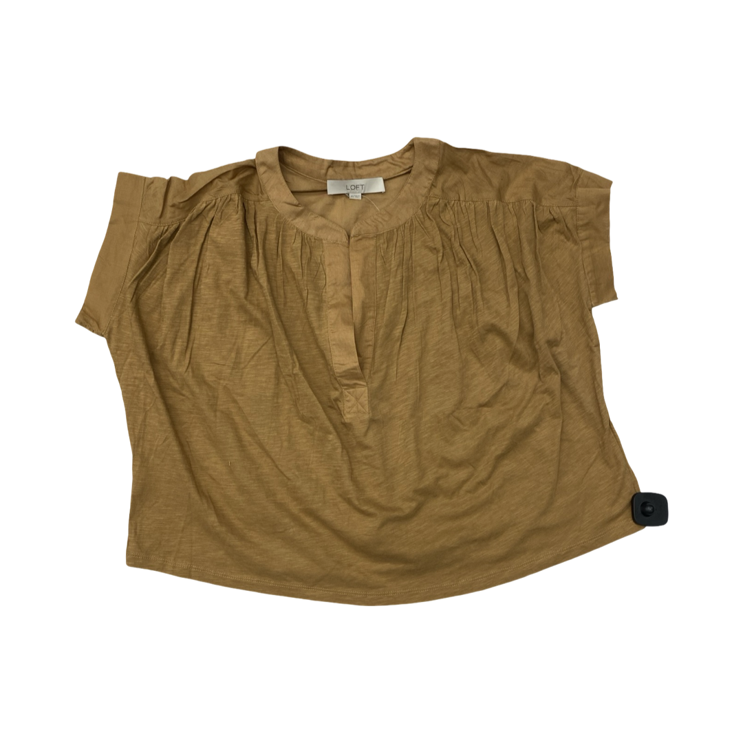 Top Ss By Loft In Tan, Size:Xs