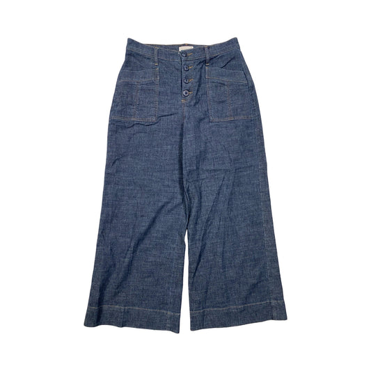 Jeans Wide Leg By Evereve In Blue Denim, Size:8
