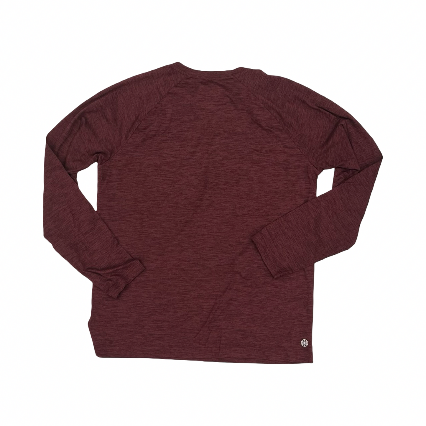 Athletic Top Ls Crewneck By Gaiam In Maroon, Size:L