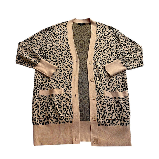 Sweater Cardigan By J. Crew In Animal Print, Size:S