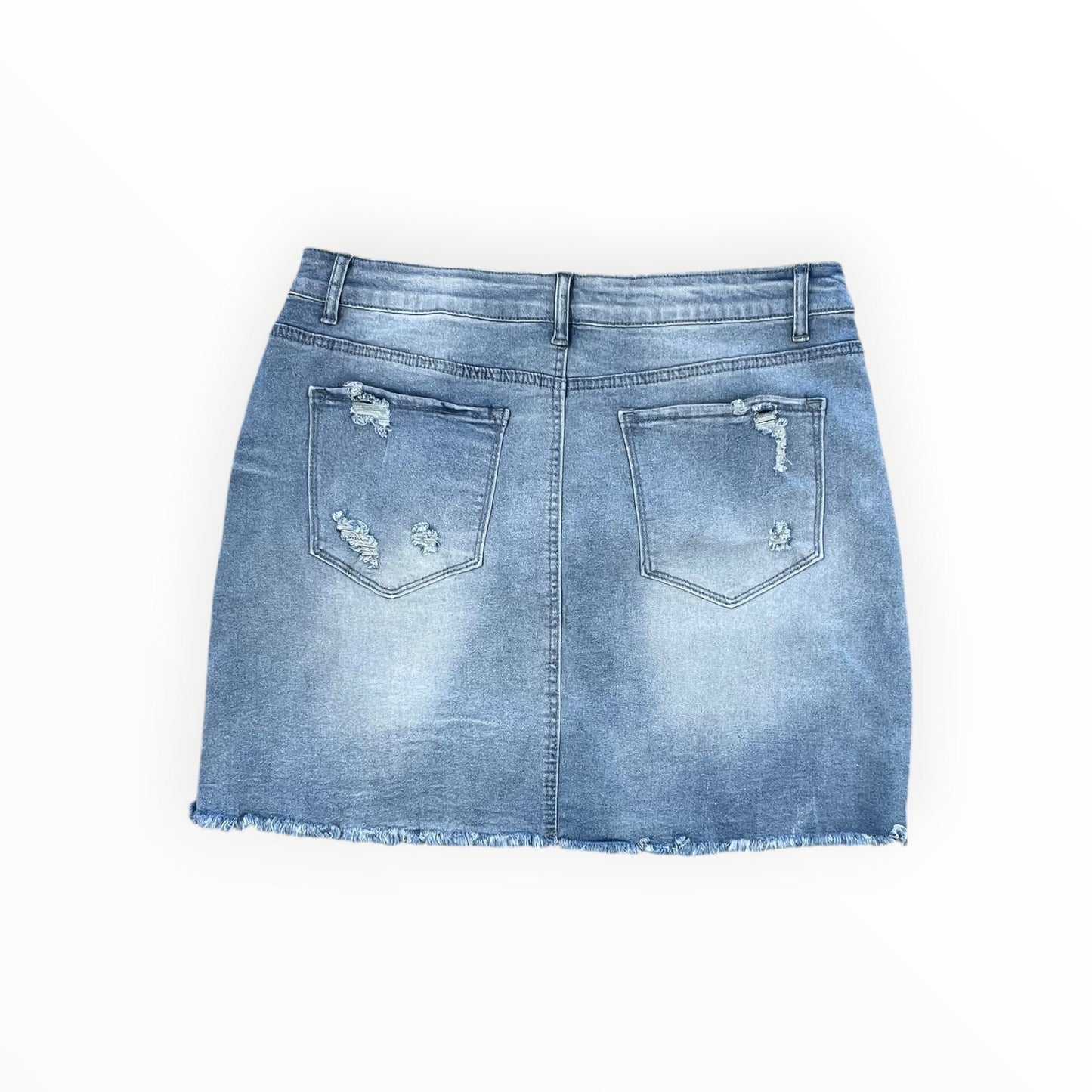 Skirt Midi By Clothes Mentor In Blue Denim, Size:Xl