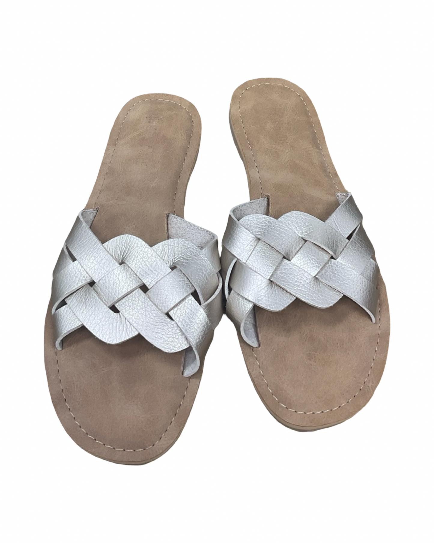 Sandals Flats By Cushionaire In Gold, Size:9