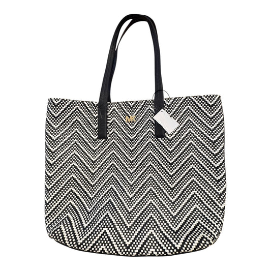 Handbag Designer By Michael Kors In Navy & White, Size:Large