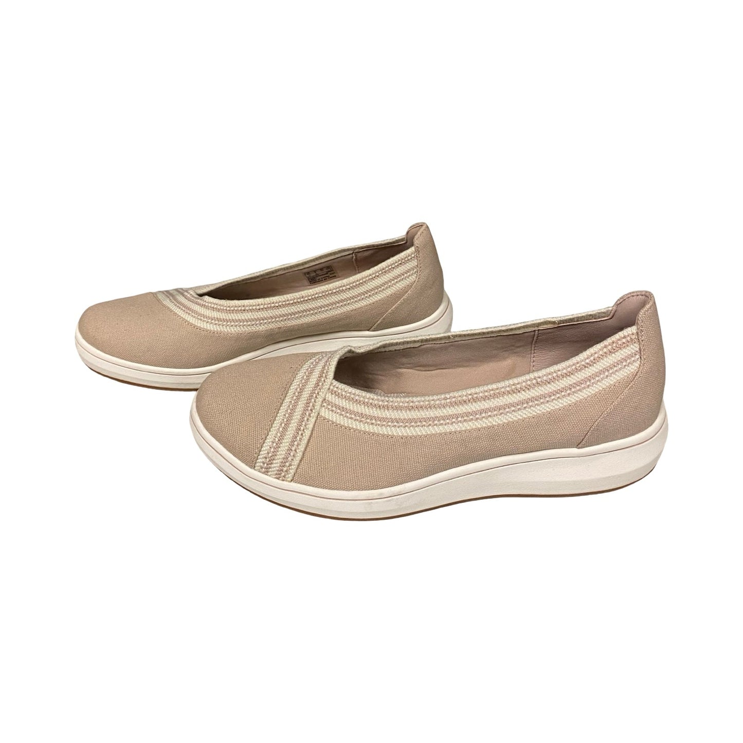 Shoes Flats By Clarks In Tan, Size:9