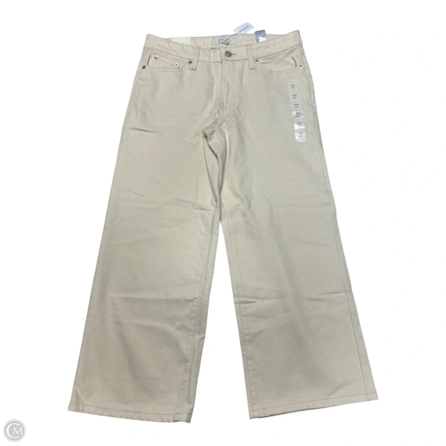 Jeans Straight By Banana Republic In Tan, Size: 8