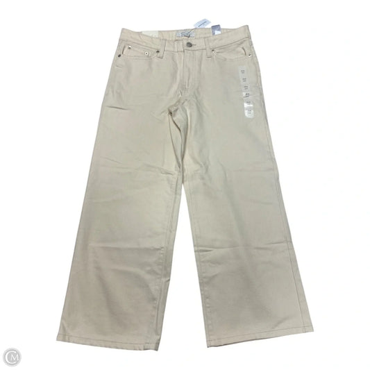 Jeans Straight By Banana Republic In Tan, Size: 8