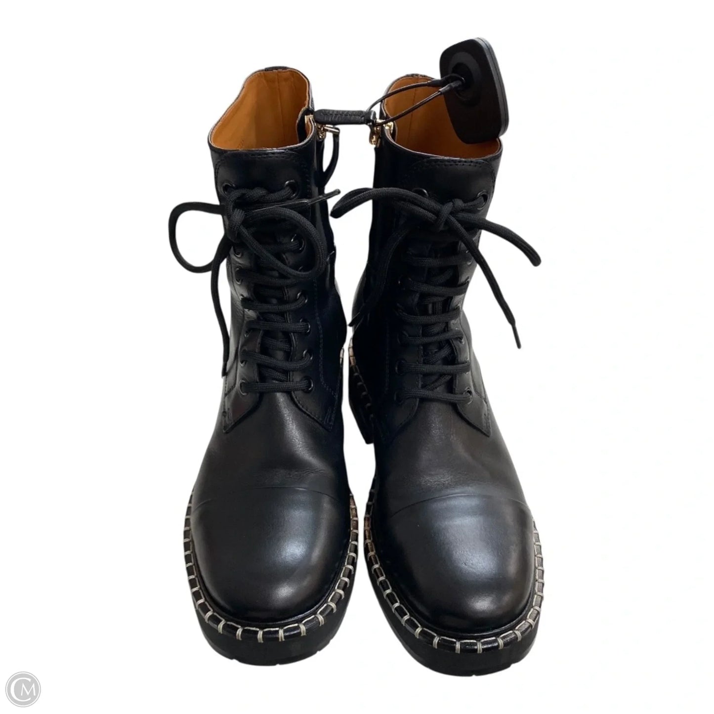 Boots Luxury Designer By Chloe In Black, Size: 6.5